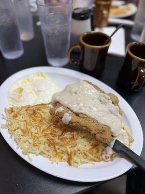 Chicken Fried Steak and Eggs