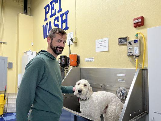 You wouldn't know it, but my dog is a big fan of their wash station. After his bath he gets to pick out some treats to take home.