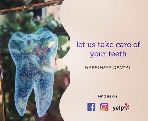 Find Happiness Dental on Facebook, Instagram, Yelp, Nextdoor, And Alignable!