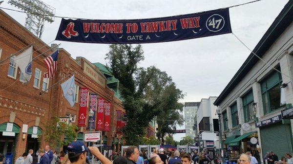 Fenway party starts here. Entrance to Yawkey