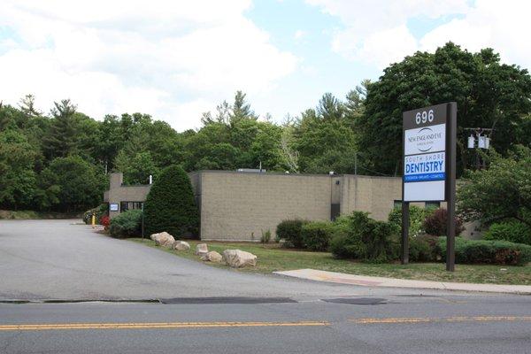 View of Weymouth dentist office South Shore Dentistry from Main Street