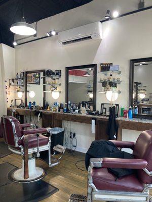 Inside the barber shop