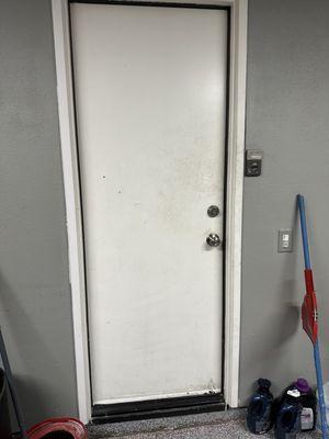 Left door frame was replaced. Matched the rest!