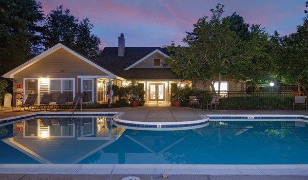 Outdoor pool and expansive sundeck