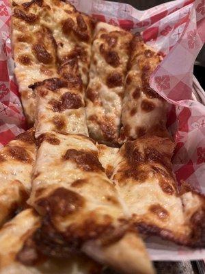 Cheesy bread sticks- yum!