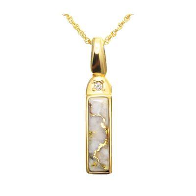 Gold Quartz Pendant