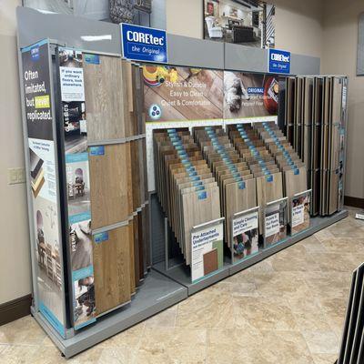 Come see our brand new display featuring all the latest COREtec floors. The ORIGINAL 100% Waterproof, Kidproof, and Petproof Floor. #coretec