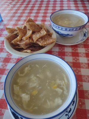 Egg drop soup with lunch special