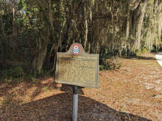 The Spanish on Jekyll Island Historical Marker