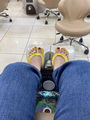 Pedicure w regular polish