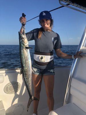 First & largest King Mackerel we caught within 5 minutes.