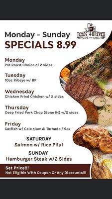 Daily specials