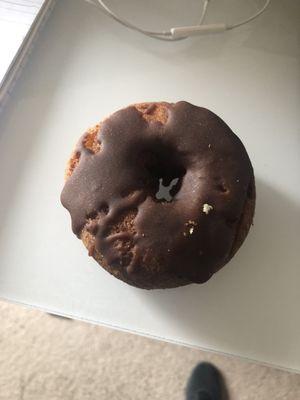 Chocolate cake donut.