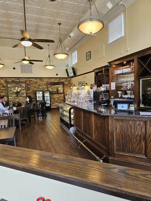 A view of the entire restaurant from a table for two where I was seated.