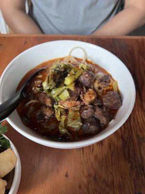 house egg noodle with lots of beef