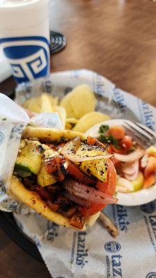 Grilled veggie gyro