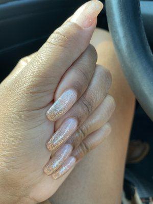 Full set with glitter tips