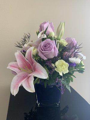 Pretty birthday arrangement!