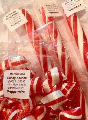 Home made candy canes available year round, order early to ensure availability during peak holiday season