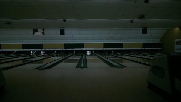 Bowling alley afternoon