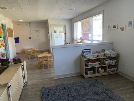 Older toddler/preschool reading area