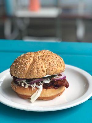 Maple Seitan BBQ Sandwich