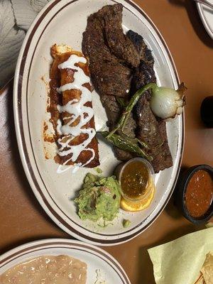 Steak Ranchero Combo: delicious very much flavorful tender