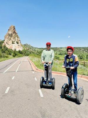 Me and my son in garden of gods in Colorado Springs