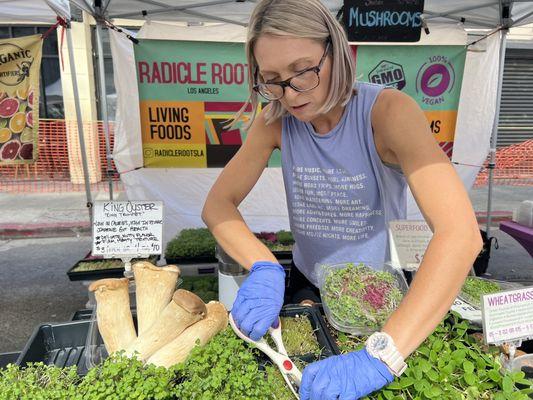 Beautiful mushrooms and micro greens born right here in L.A.!