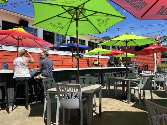 Outdoor Bar with plenty of seating