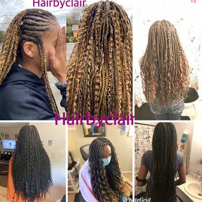 Bohemian box braids