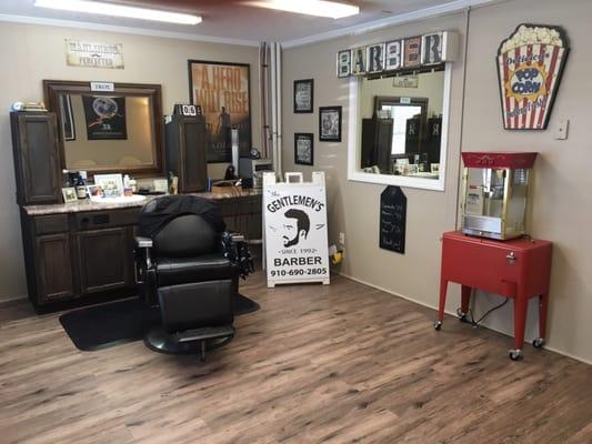 A newly completed shop where you can get a great cut, great conversation and a great cup of coffee!