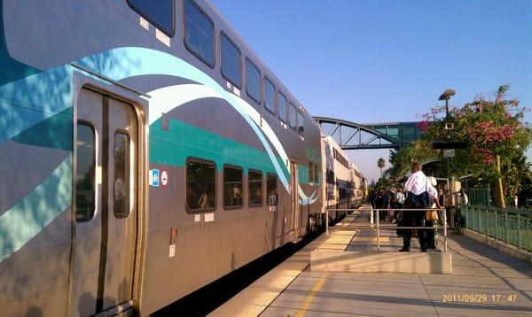 Riding the rails on Metrolink.