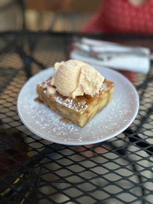 Bread Pudding with Vanilla Ice Cream