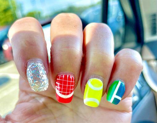 TENNIS themed nails!