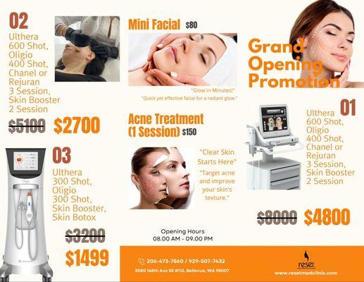 Grand Opening Promotion - Med Spa Bellevue WA 2024 Dec