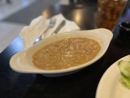 Pinto Beans were perfectly flavored and cooked right.