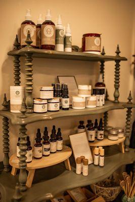 We carry local apothecary items, all handmade with incredible ingredients.