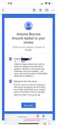 Just wanted to share an example of their customer service and how they speak to their potential customers