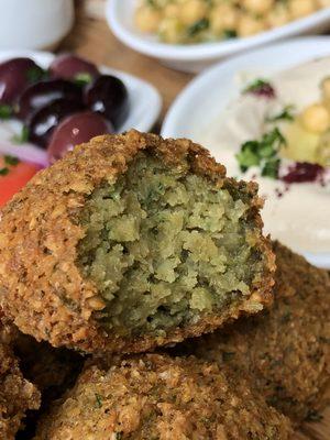 Falafel. Handcrafted from scratch to provide an authentic taste.