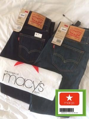 Levis 25% off at Macy's + 8.5% discounted card at Giftcards Zen = 33.5% savings total! Easy peasy - got new jeans AND saved $!