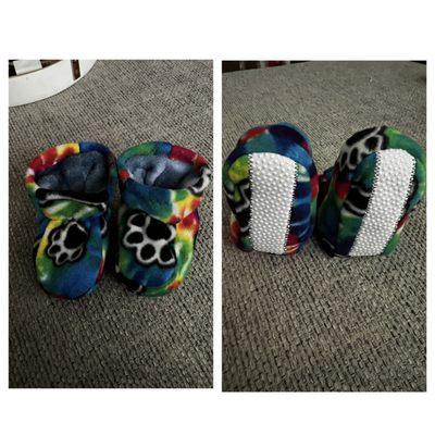 Cute baby booties she made me as a gift when I told her I was expecting!