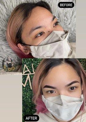 Henna brows (before & after)