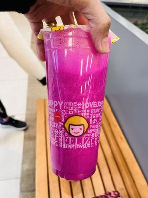 My fav. Dragon Fruit Yakult Smoothie