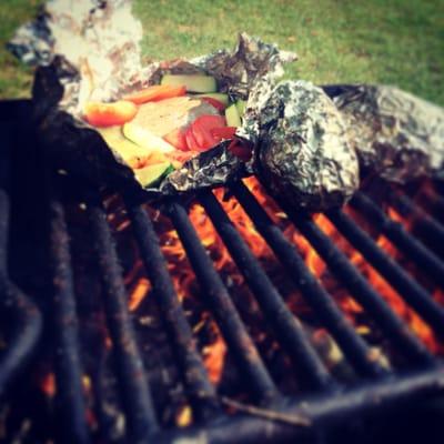 The campsite we chose had a fire pit and a grill available. There was lots of free wood provide by management.