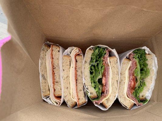 Sandwiches packed up to go...