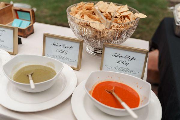 I was busy at the bride so didn't get pictures of the actual tacos but here are some of their condiments. The food is SO good!