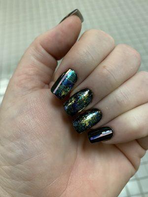 Oil slick nails