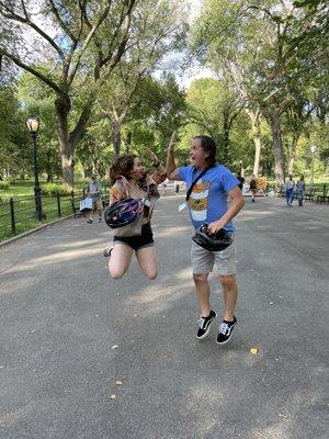 High five in Central Park!