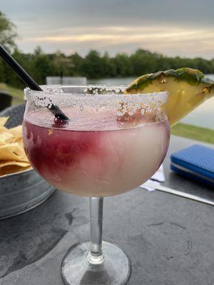 Frozen Margarita with a splash of sangria